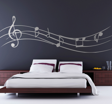 Sticker mural chambre - partition musicale - TenStickers