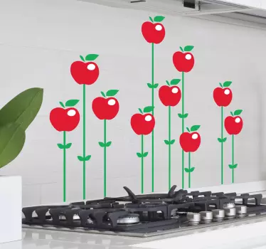 Sticker décoratif pommes rouges - TenStickers