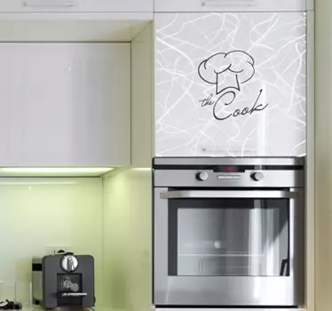 Sticker cuisine toque du chef monochrome - TenStickers