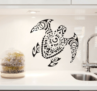 Sticker décoratif tortue maorie - TenStickers