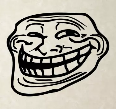 Sticker décoratif Troll Face - TenStickers