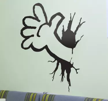 Sticker 3D mural dessin main - TenStickers