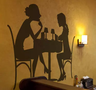 Sticker salle à manger dîner amies - TenStickers