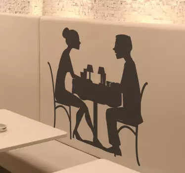 Sticker dîner amoureux - TenStickers