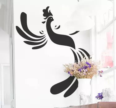 Sticker oiseaux coq volant - TenStickers