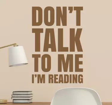 Sticker don't talk to me - TenStickers
