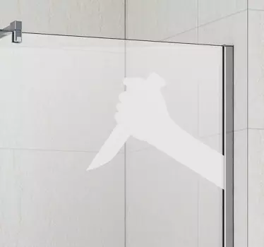 Sticker paroi de douche salle de bain psychose - TenStickers