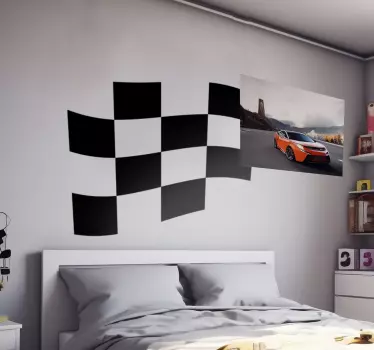 Sticker drapeau course - TenStickers