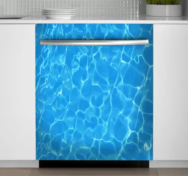 Sticker électroménager lave-vaisselle eau bleue des caraïbes - TenStickers