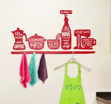 Sticker éléments cuisine - TenStickers