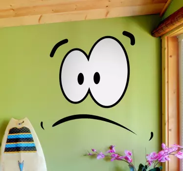 Sticker emoticone visage surpris - TenStickers