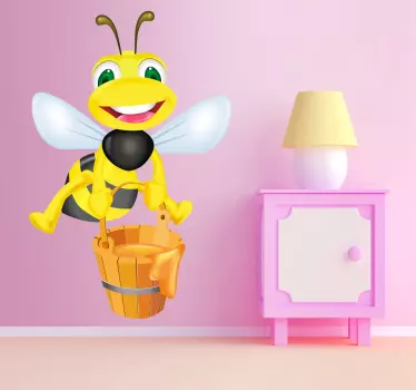 Sticker enfant abeille miel - TenStickers