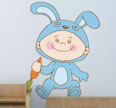 Sticker enfant bébé lapin - TenStickers