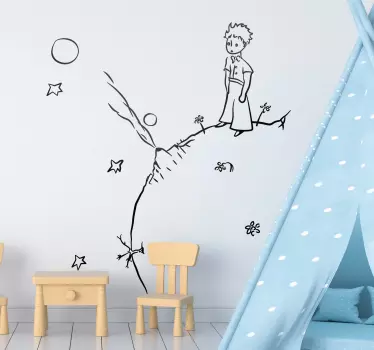 Sticker chambre bébé dessin le Petit Prince - TenStickers