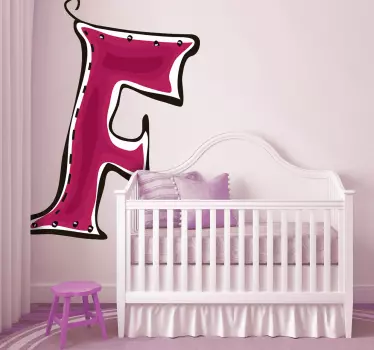Sticker enfant dessin lettre f - TenStickers