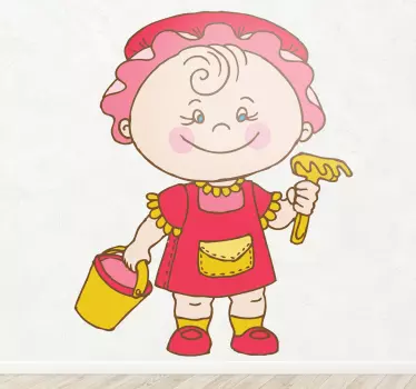 Sticker enfant fillette sable - TenStickers