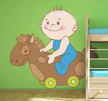 Sticker enfant jeu cheval - TenStickers