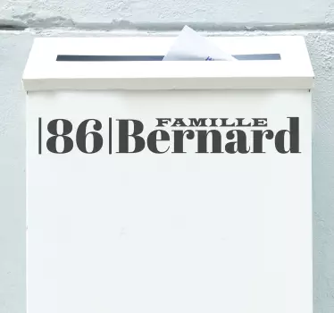 Autocollant pour boîte aux lettres personnalisable - TenStickers
