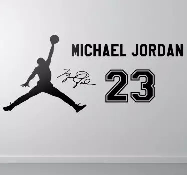 Sticker chambre basket chambre ado fans Michael Jordan - TenStickers