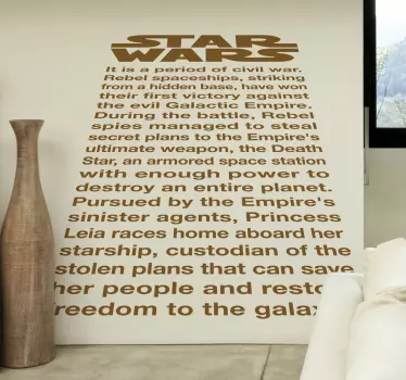 Sticker film texte Star Wars - TenStickers
