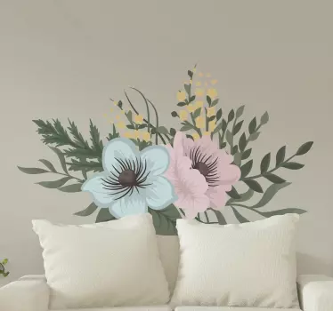 Sticker fleur arrangement botanique ensemble - TenStickers