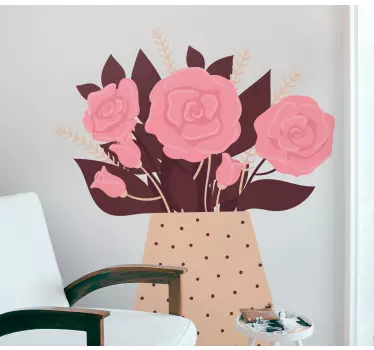 Sticker fleur arrangement de fleurs en douceur - TenStickers
