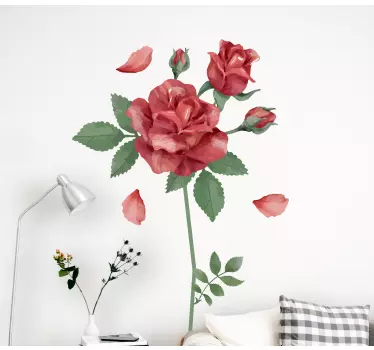 Sticker fleur arrangement de roses élégant - TenStickers