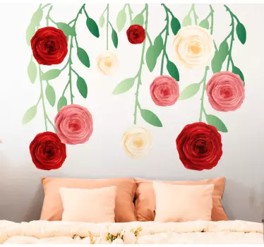Sticker fleur arrangement floral suspendu - TenStickers
