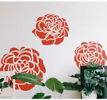 Sticker fleur composition chic et Élégante - TenStickers