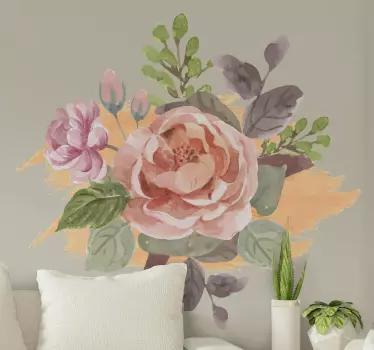 Sticker fleur composition de fleurs délicates - TenStickers