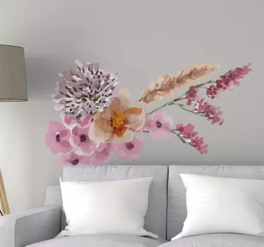 Sticker fleur composition florale - TenStickers