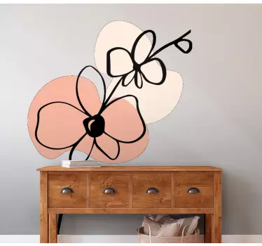 Sticker fleur composition florale abstraite - TenStickers