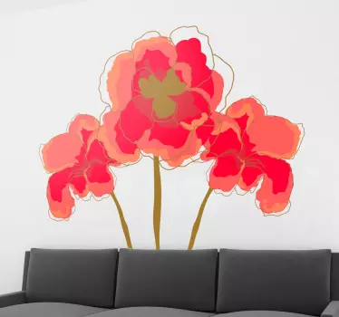 Sticker fleur coquelicot - TenStickers