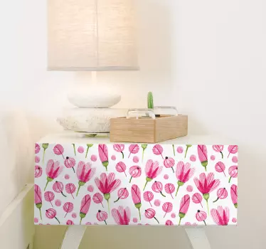 Sticker Ikea de Fleurs Roses - TenStickers