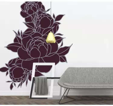 Sticker fleur design en bouquet floral - TenStickers