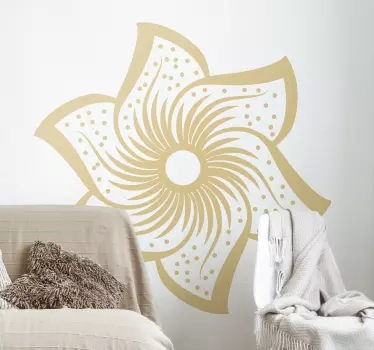 Sticker fleur forme florale élégante - TenStickers