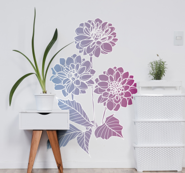 Sticker fleur trois fleurs épanouies - TenStickers