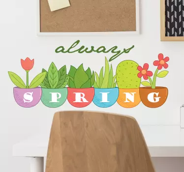 Sticker fleurs always spring - TenStickers