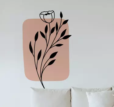 Sticker fleurs et plantes accent floral élégant - TenStickers