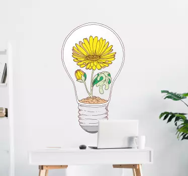 Sticker fleurs et plantes ampoule en fleurs - TenStickers