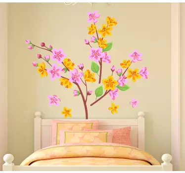 Sticker fleurs et plantes arrangement de branches florales - TenStickers