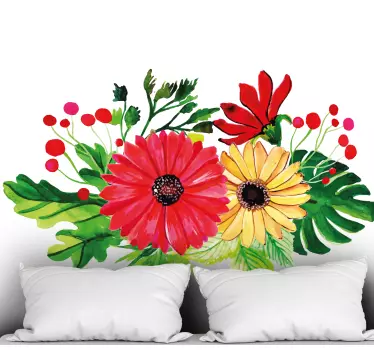 Sticker fleurs et plantes arrangement de fleurs radieux - TenStickers