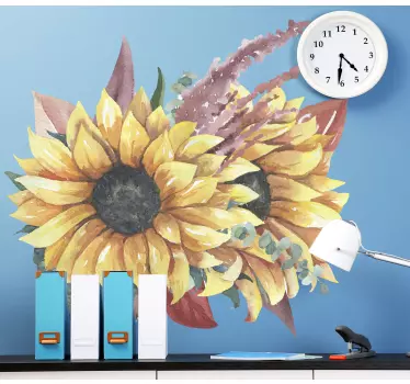 Sticker fleurs et plantes arrangement floral de tournesols - TenStickers
