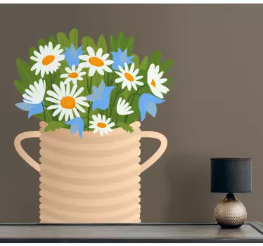 Sticker fleurs et plantes arrangement floral vase - TenStickers