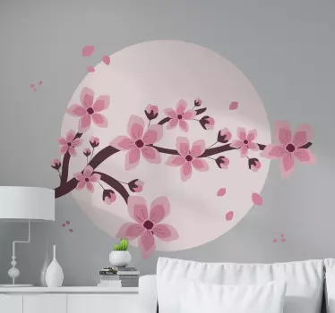 Sticker fleurs et plantes branche de cerisier - TenStickers