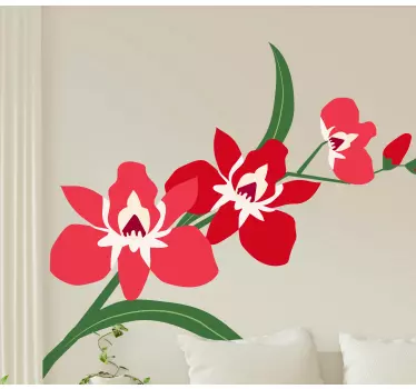 Sticker fleurs et plantes composition de fleurs d'orchidée - TenStickers