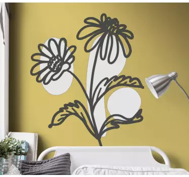 Sticker fleurs et plantes design floral élégant - TenStickers