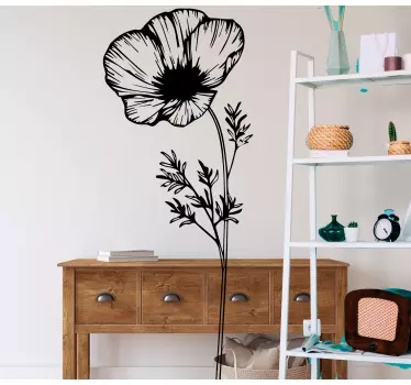 Sticker fleurs et plantes design floral stylisé - TenStickers