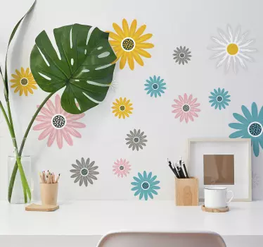 Sticker fleurs et plantes inspirations florales vives - TenStickers