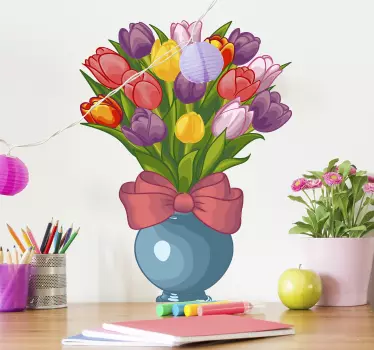 Sticker fleurs et plantes vase floral - TenStickers
